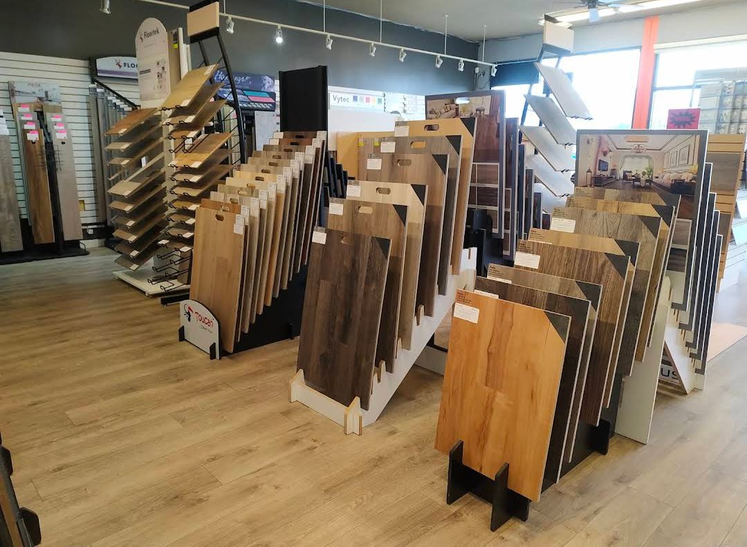 Ritz Floor & Decor showroom — flooring samples on display